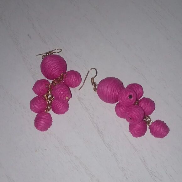 Pink boho style earrings‎ - Picture 1 of 2